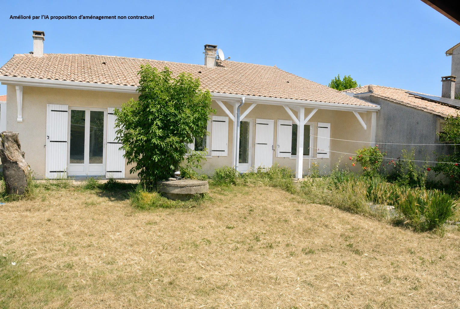 Mamande maison de plain pied 3 chambres et 2 garages